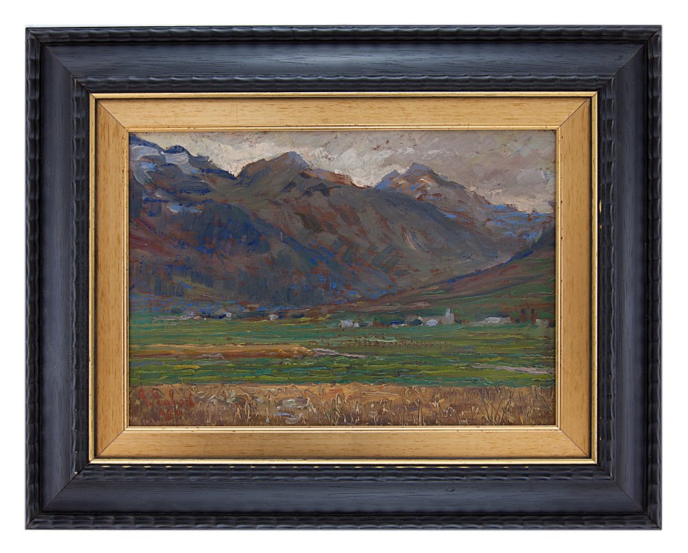 romano valori: Paesaggio datato 1911